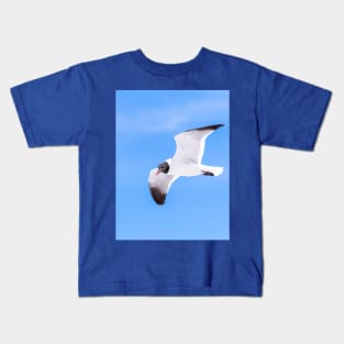 Laughing Gull Seagull and Blue Sky Kids T-Shirt